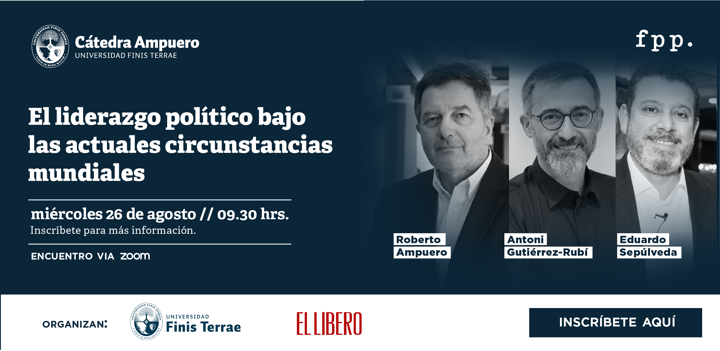 Antoni Gutiérrez-Rubí expone en nueva edición de la Cátedra Ampuero de la Universidad Finis Terrae