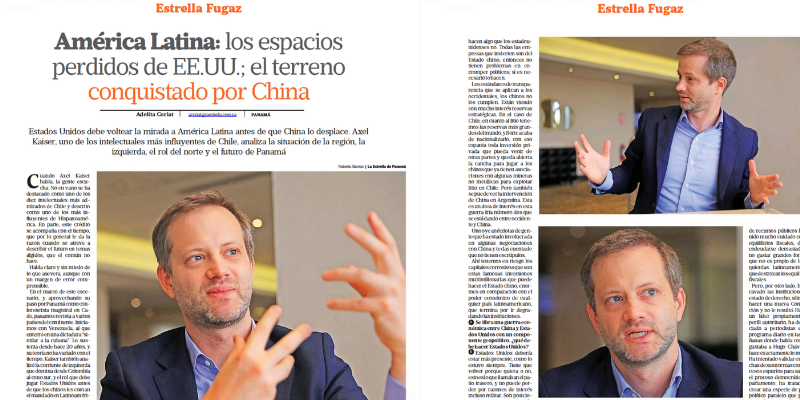 Axel Kaiser en La Estrella de Panamá | América Latina: los espacios perdidos de EE.UU.