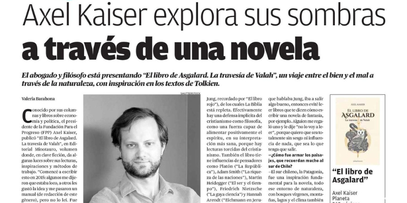 Axel Kaiser explora sus sombras a través de una novela