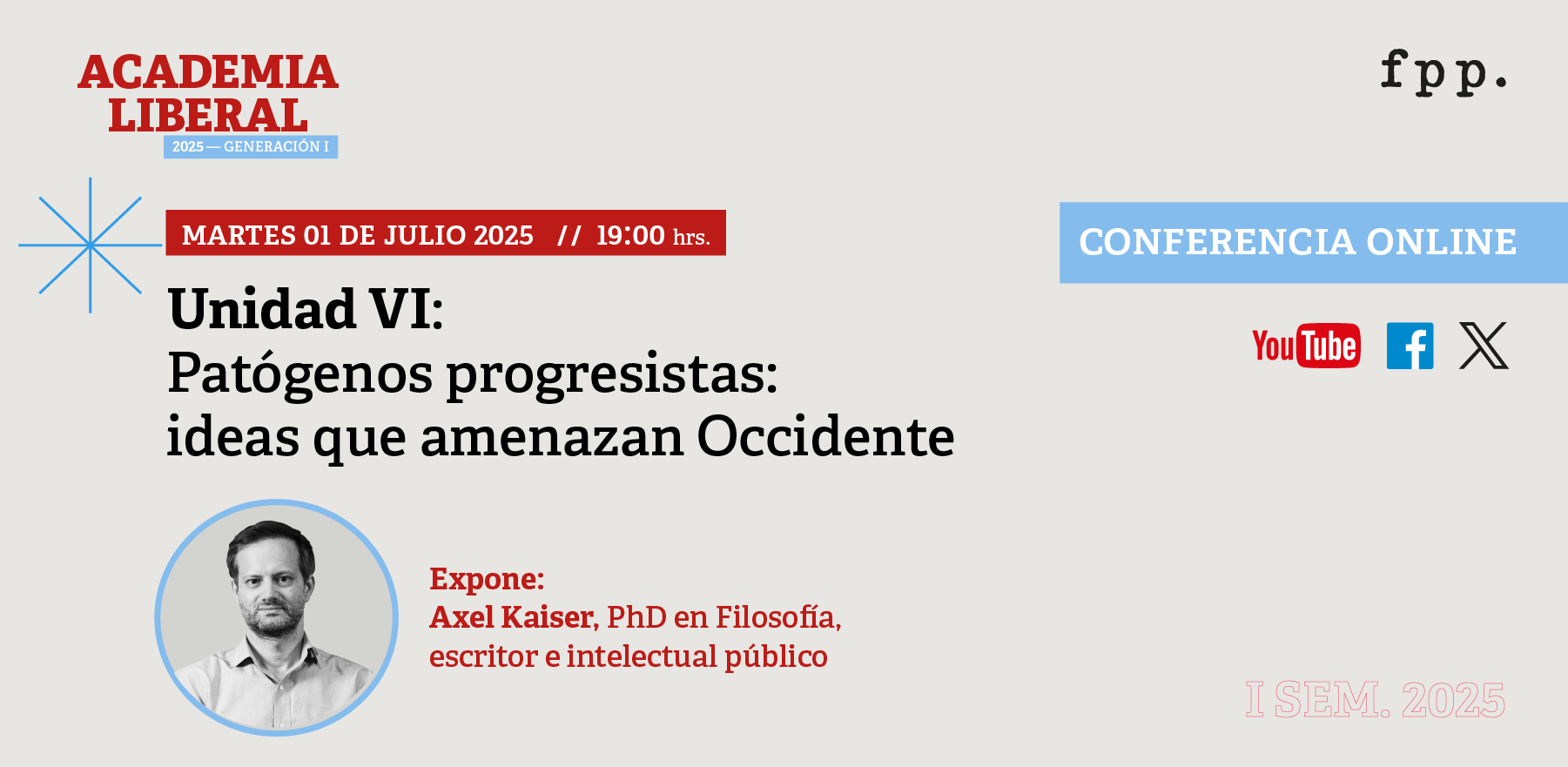 Charla online Axel Kaiser | Patógenos progresistas: ideas que amenazan Occidente 