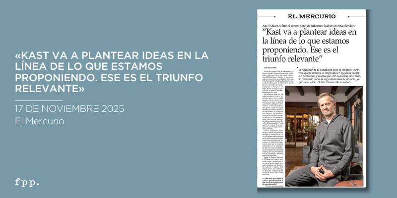 Axel Kaiser en El Mercurio «kast va a plantear ideas en la línea de lo que estamos proponiendo. Ese es el triunfo relevante»