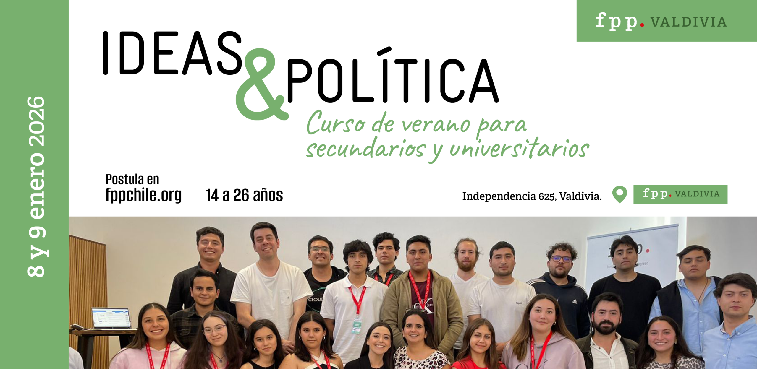 FPP Valdivia | Ideas & Política: curso de verano 2026 ¡postulaciones abiertas!