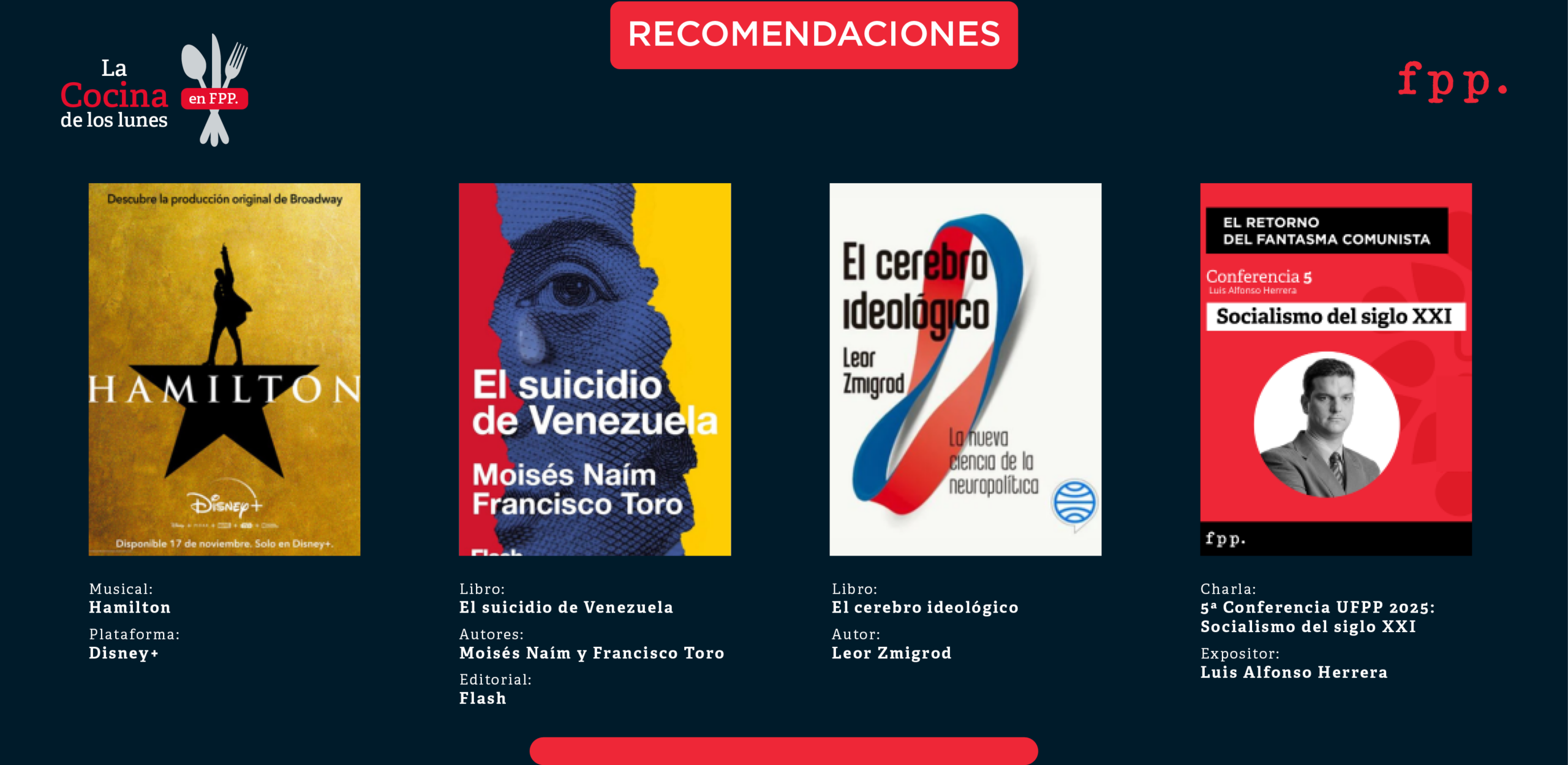 Recomendaciones de libros, charlas y musicales del mes de enero 2026