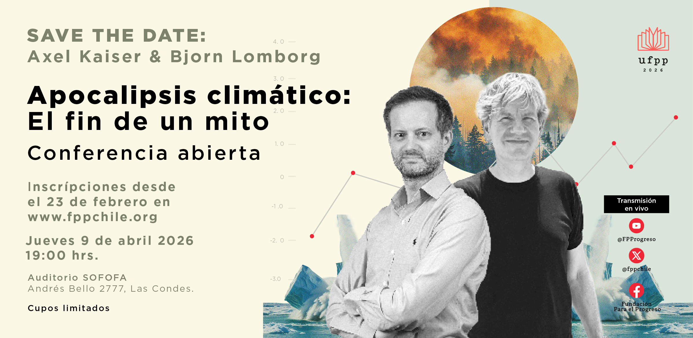 Save the date | Conferencia abierta «Apocalipsis climático: el fin de un mito» con Bjorn Lomborg y Axel Kaiser