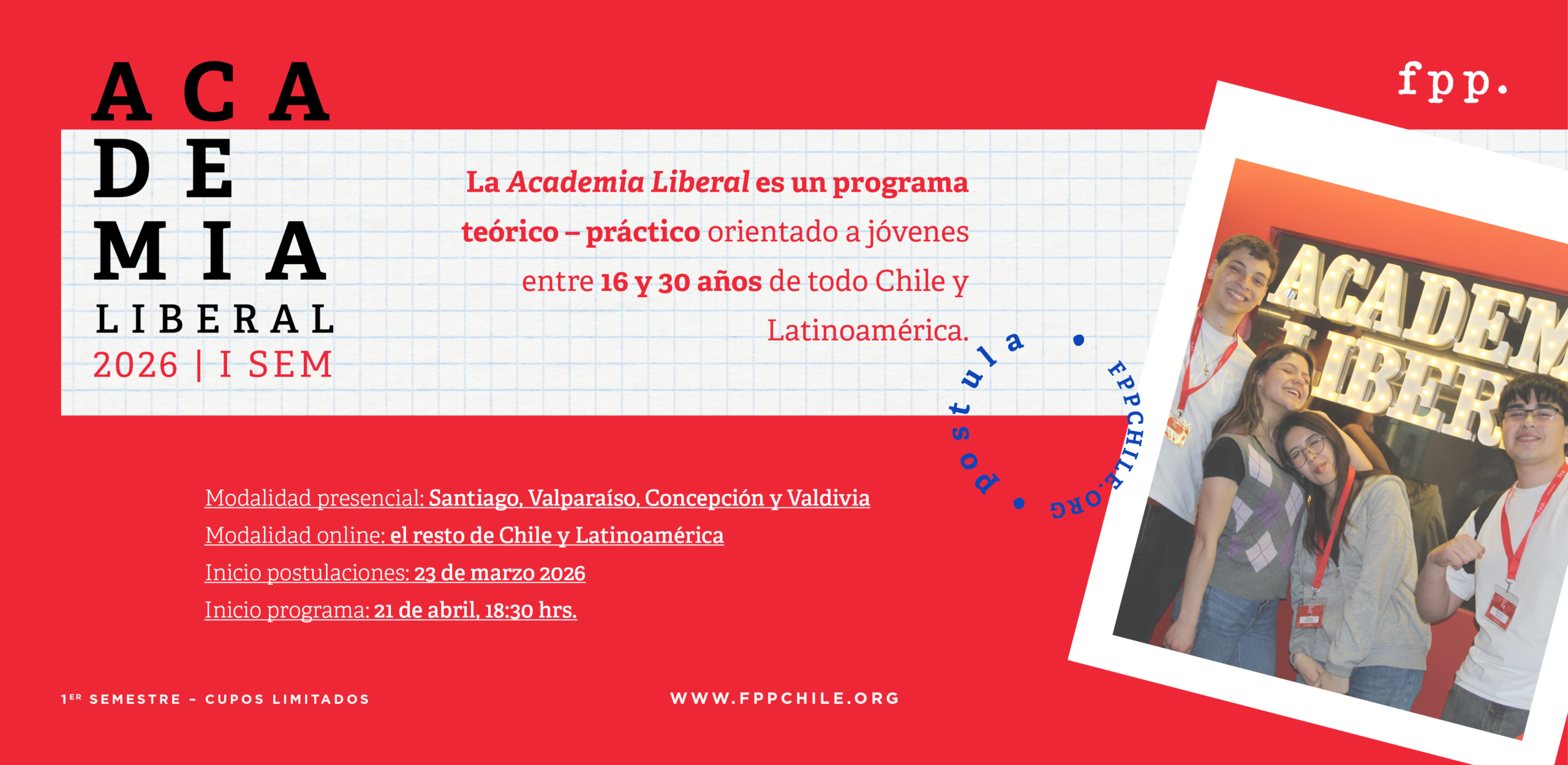 Academia Liberal 2026 - Generación I ¡Postulaciones abiertas!