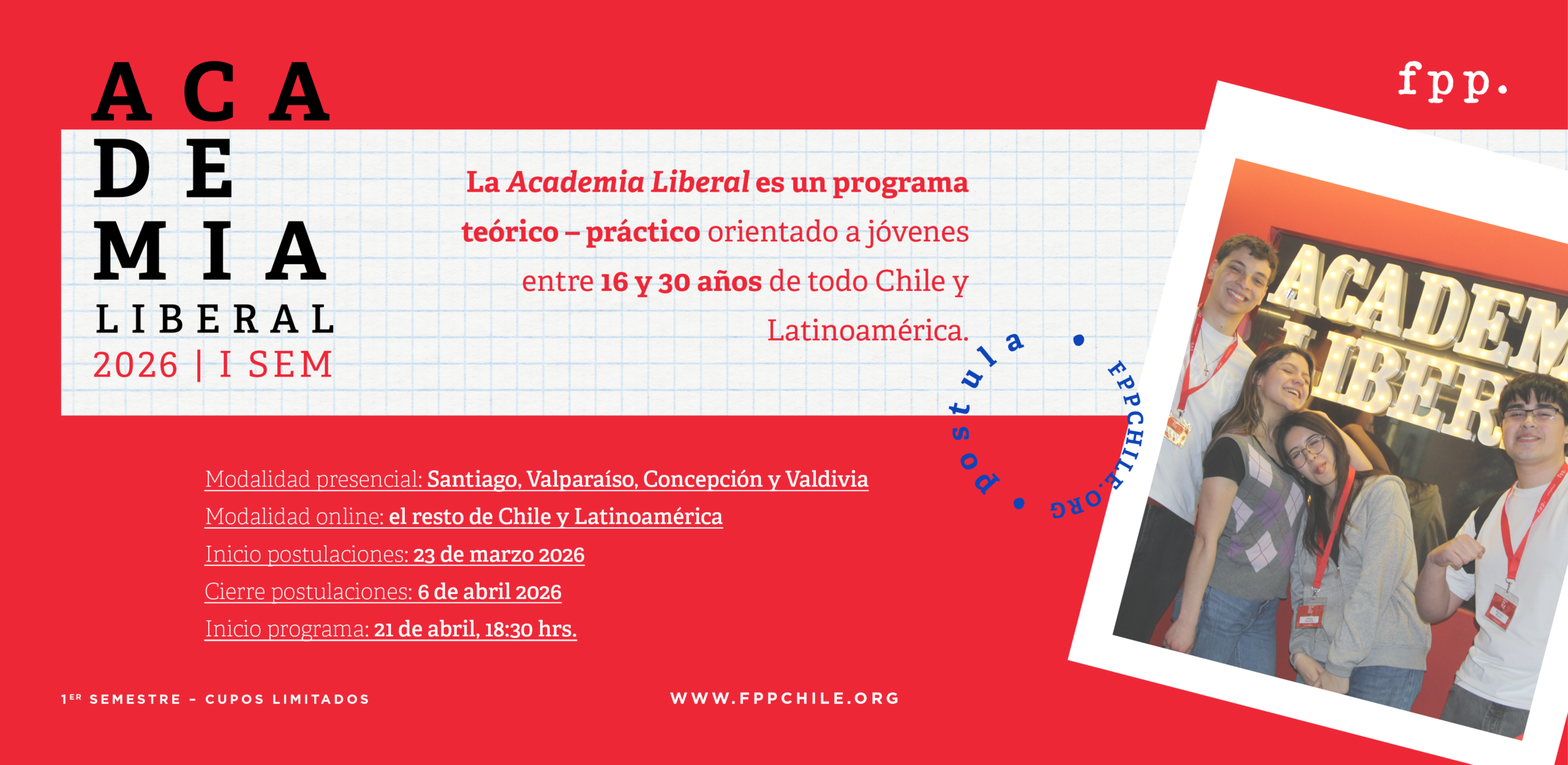 Academia Liberal 2026 - Generación I ¡Postulaciones abiertas!