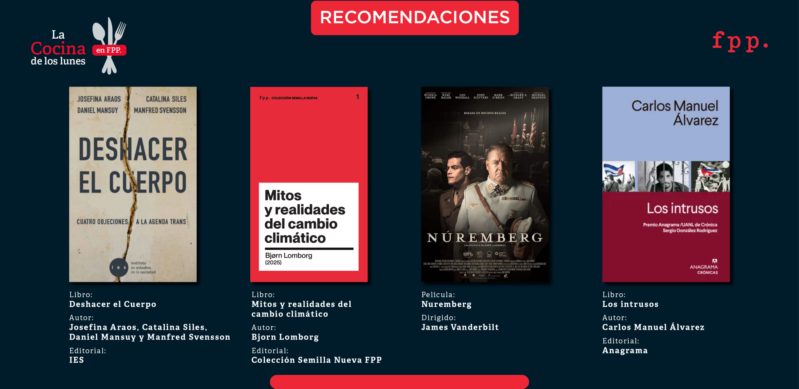 Recomendaciones de libros y películas del mes de marzo 2026