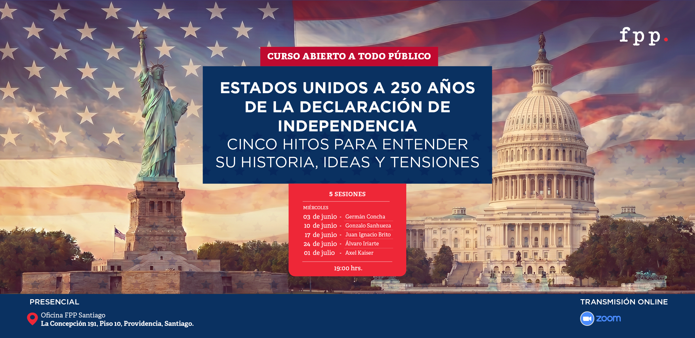 Curso abierto | Estados Unidos a 250 años de la Declaración de Independencia