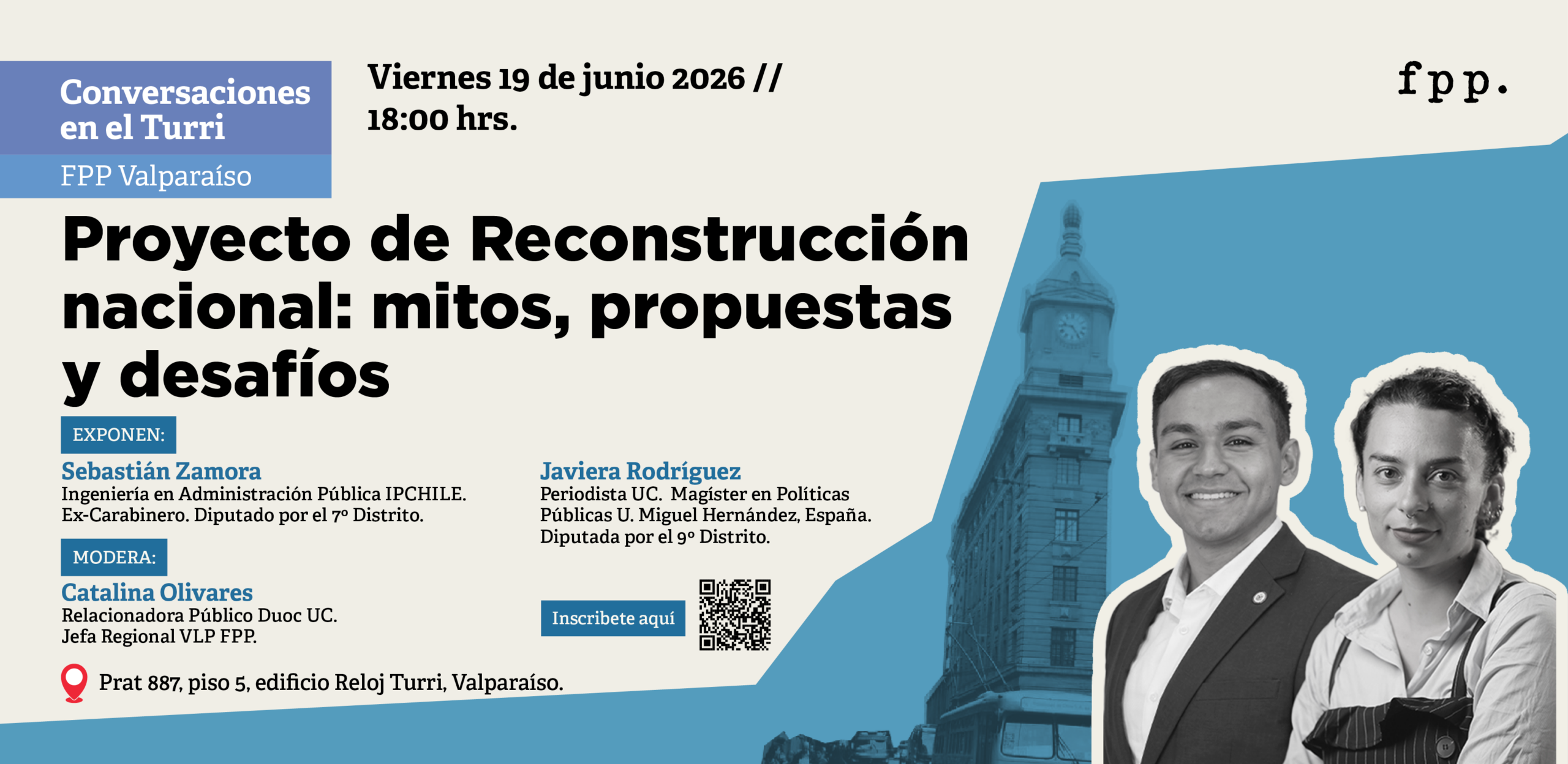 FPP Valparaíso | Conversaciones en el Turri: Proyecto de Reconstrucción nacional. Mitos, propuestas y desafíos