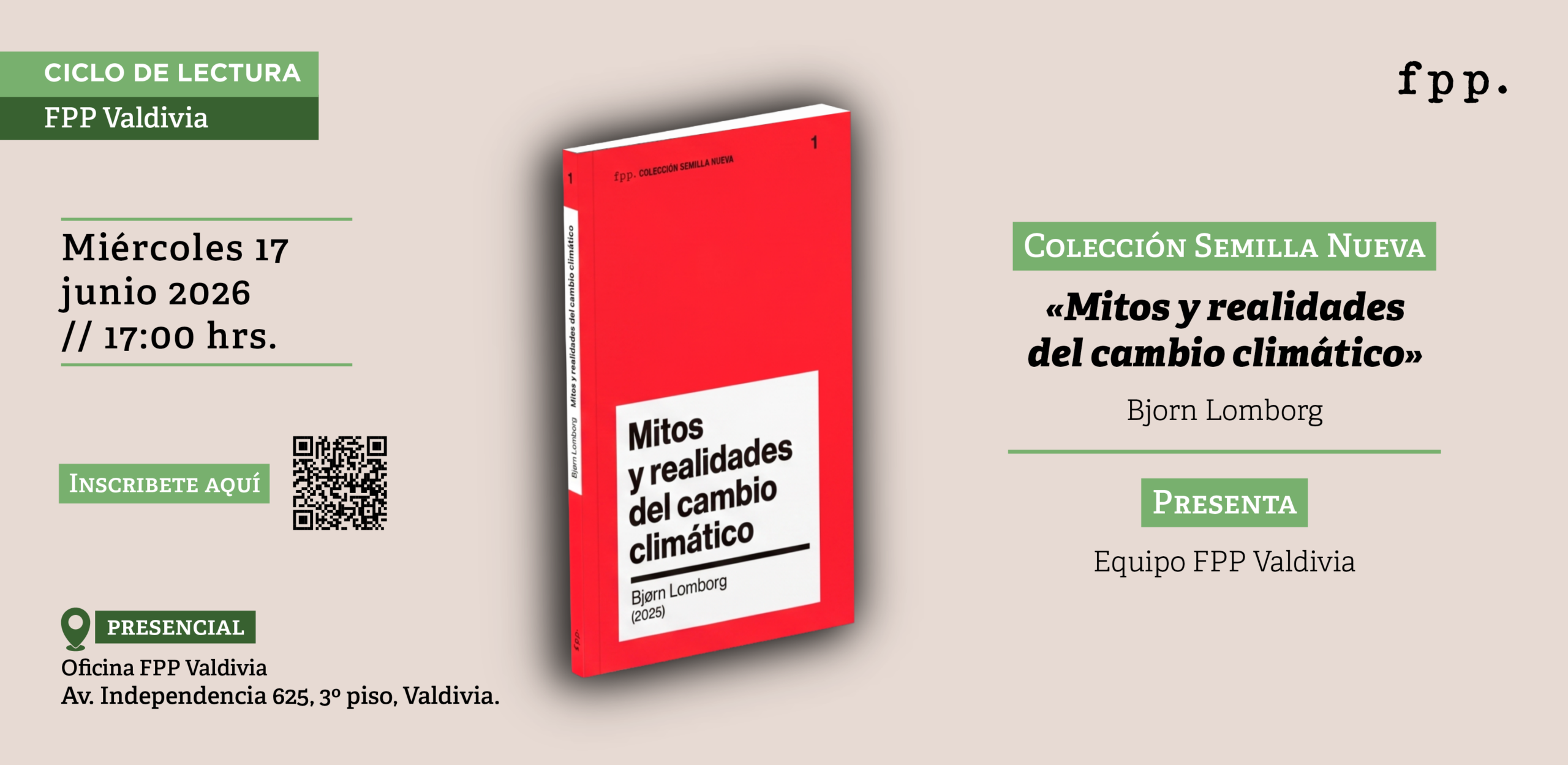 FPP Valdivia | Ciclo de lectura: Colección semilla «Mitos y realidades del cambio climático» de Bjorn Lomborg