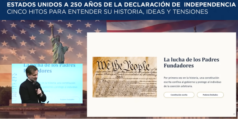 Más de 400 personas participan del curso «Estados Unidos a 250 años de la Declaración de Independencia»