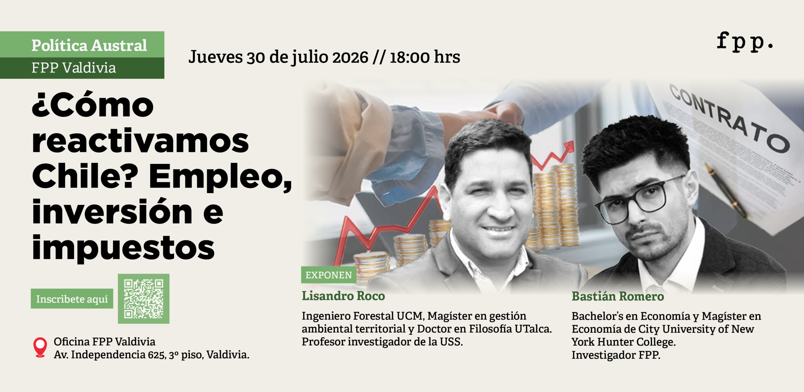 FPP Valdivia | Política Austral: ¿Cómo reactivamos Chile? Empleo, inversión e impuestos