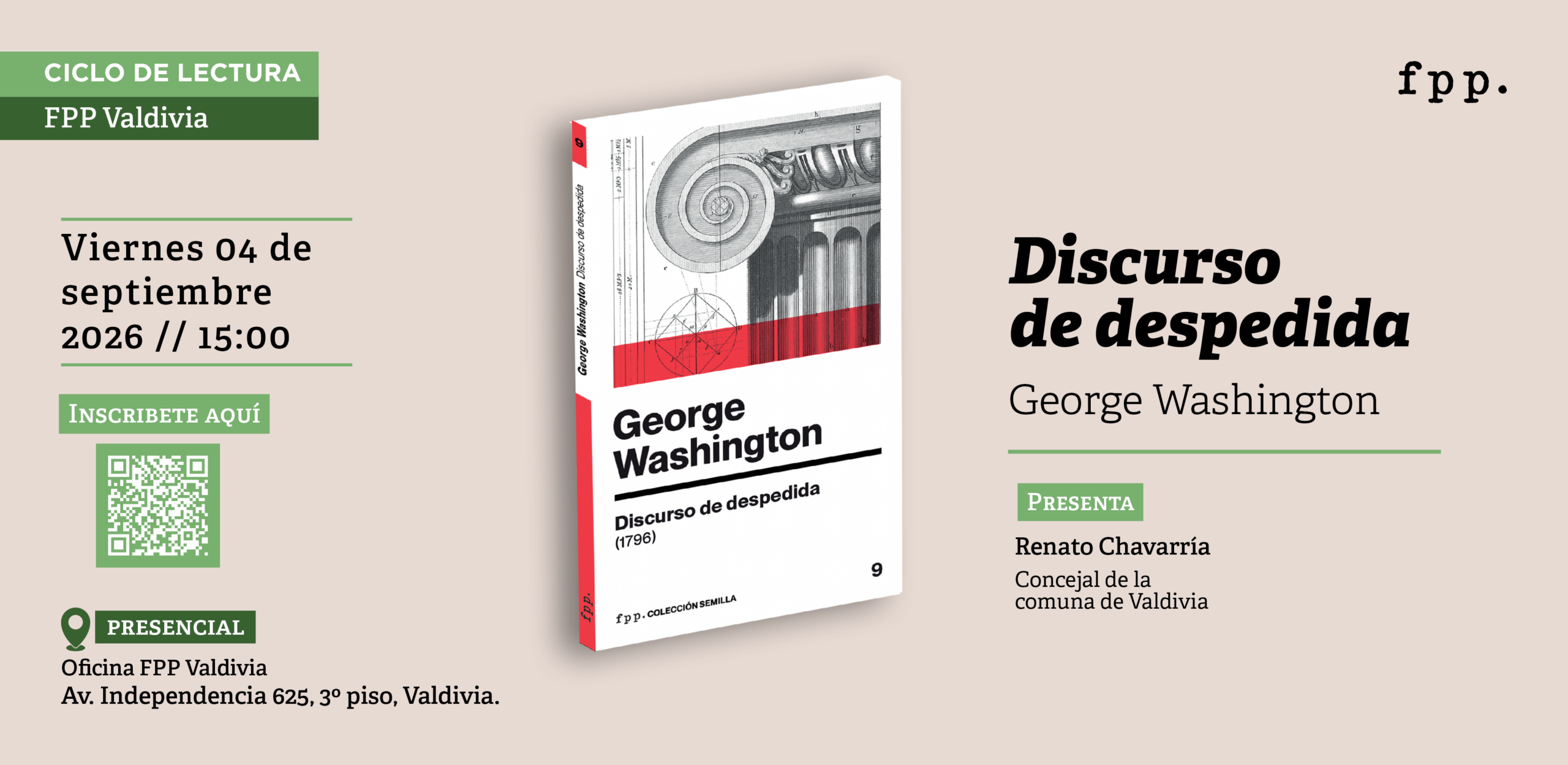 FPP Valdivia | Ciclo de lectura: «Discurso de despedida» de George Washington