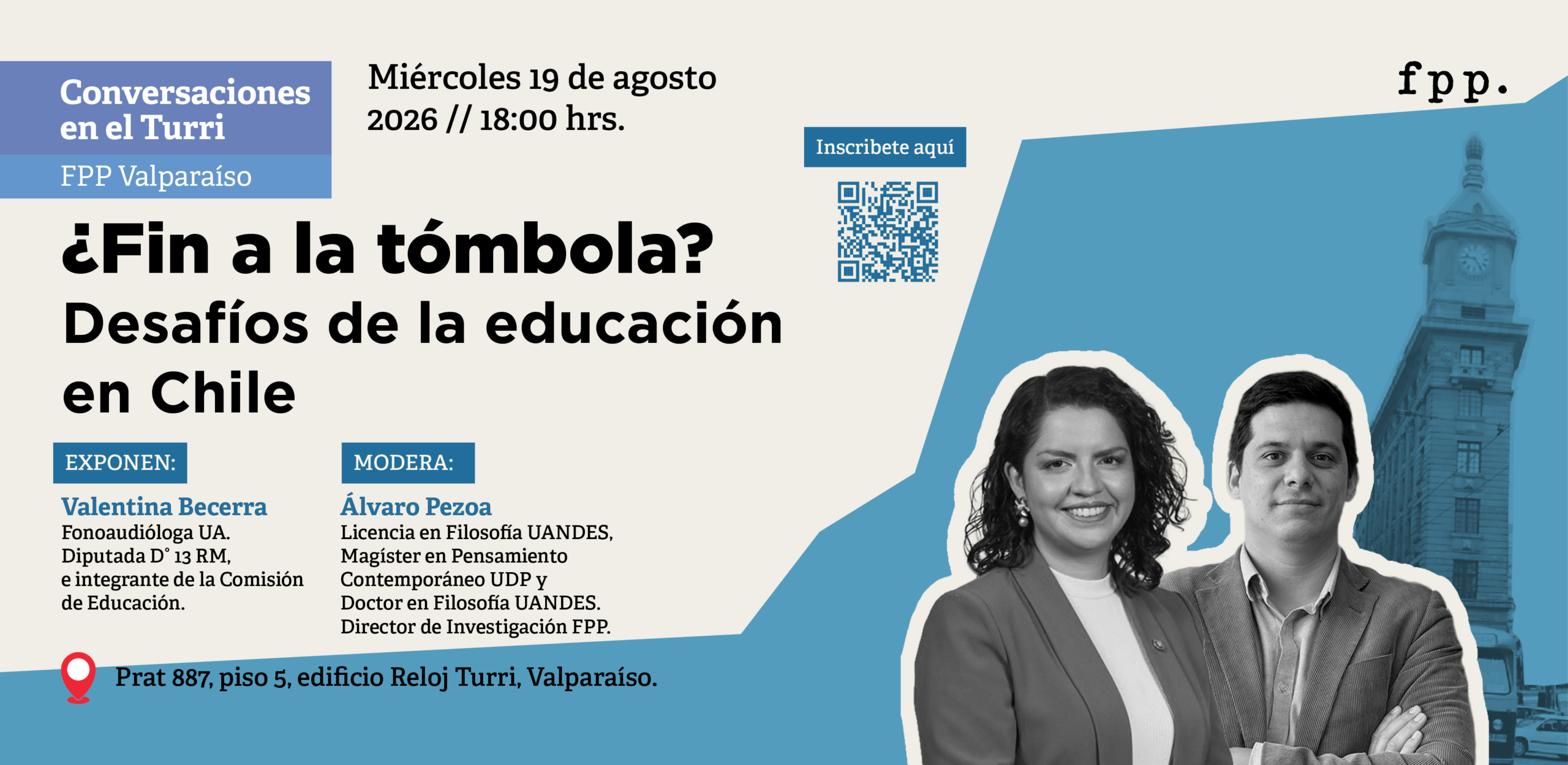 FPP Valparaíso | Conversaciones en el Turri: ¿Fin a la tómbola? Desafíos de la educación en Chile