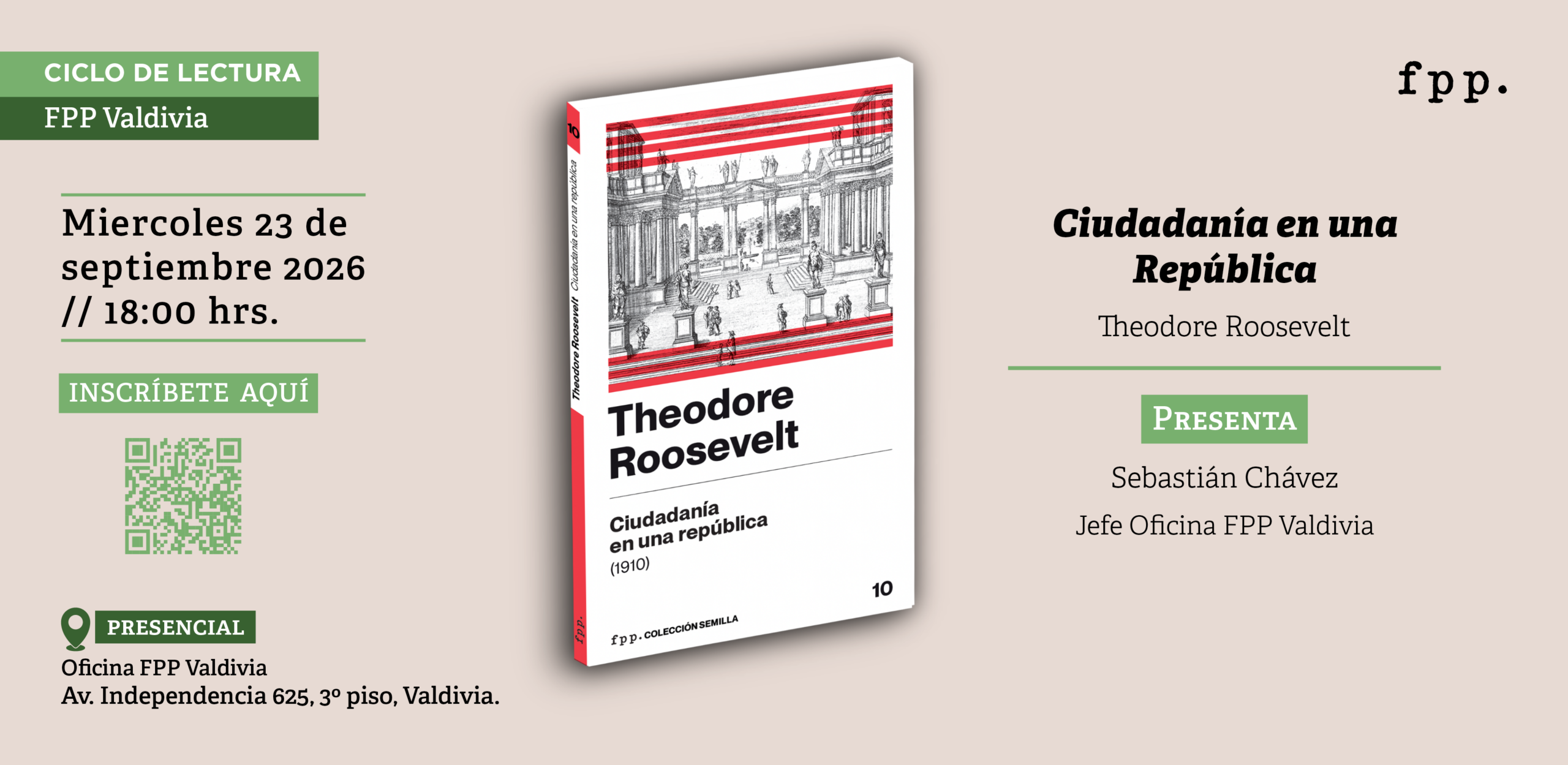 FPP Valdivia | Ciclo de lectura: «Ciudadanía en una República» de Theodore Roosevelt